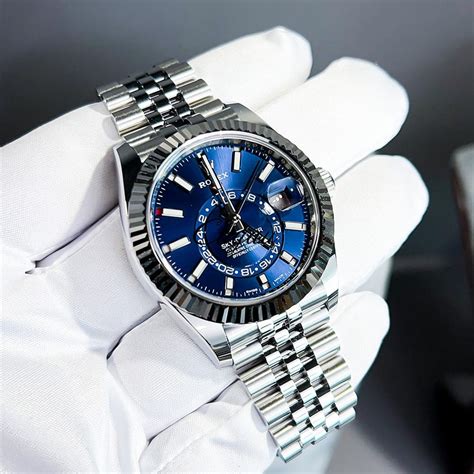 blue rolex sky dweller